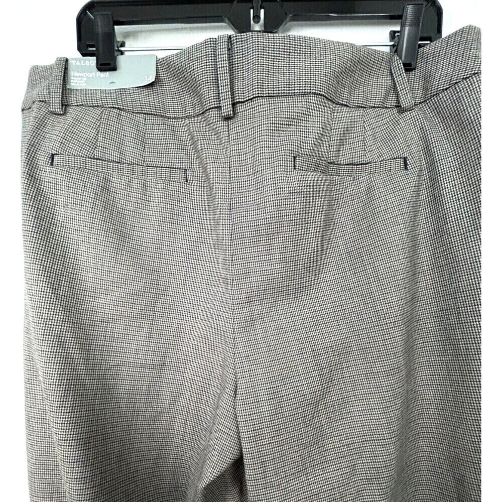 New Talbots Newport Pant Women Size 14 Brown Houndstooth Trouser Wool Blend T2 - Picture 7 of 12